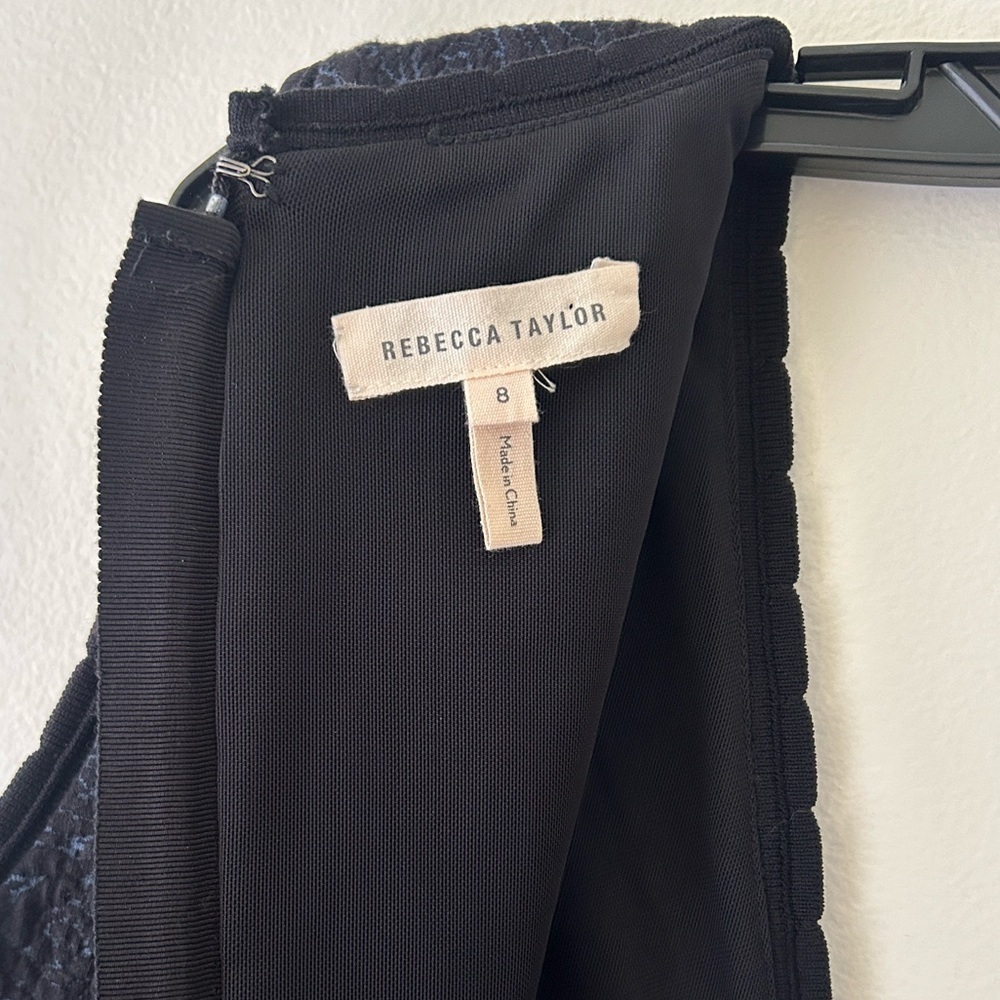 Rebecca Taylor Black Textured Mini Dress - Picture 15 of 15